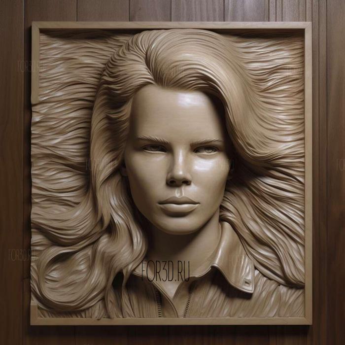 Kim Basinger 3 stl model for CNC